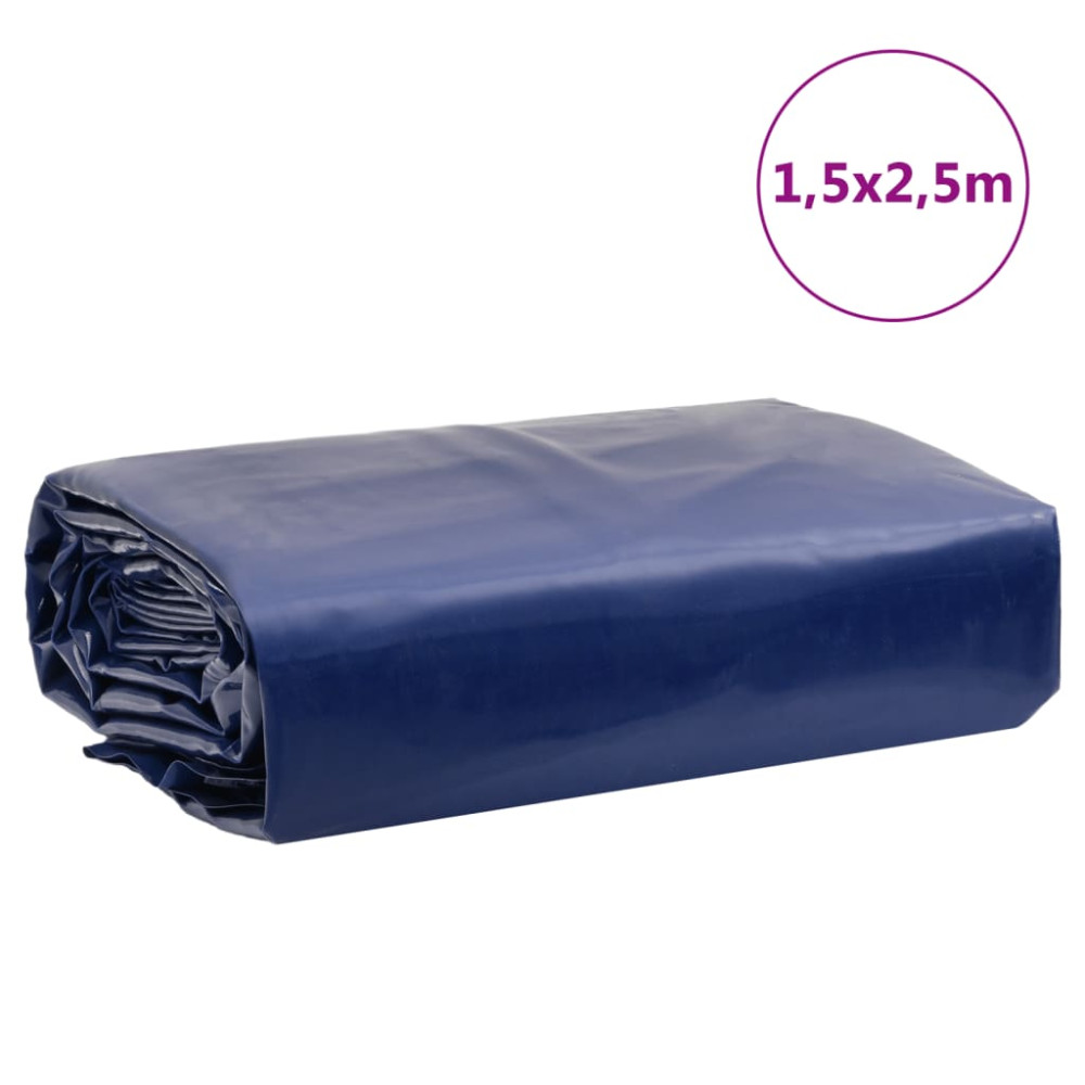 Produktbild för Presenning blå 1,5x2,5 m 650 g/m²