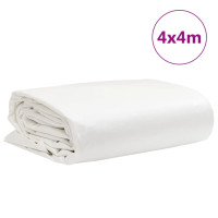 Produktbild för Presenning vit 4x4 m 650 g/m²