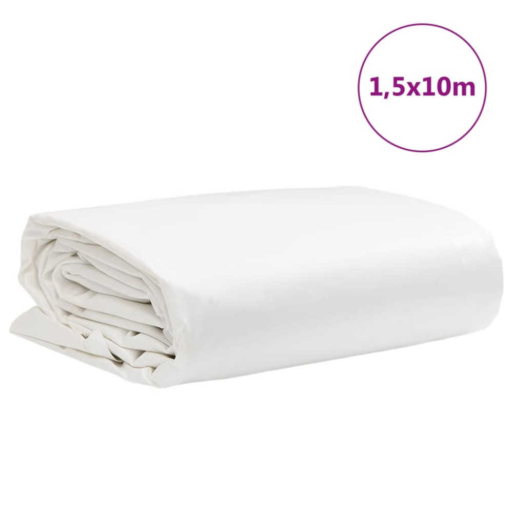 Produktbild för Presenning vit 1,5x10 m 650 g/m²