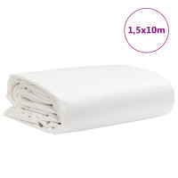 Produktbild för Presenning vit 1,5x10 m 650 g/m²
