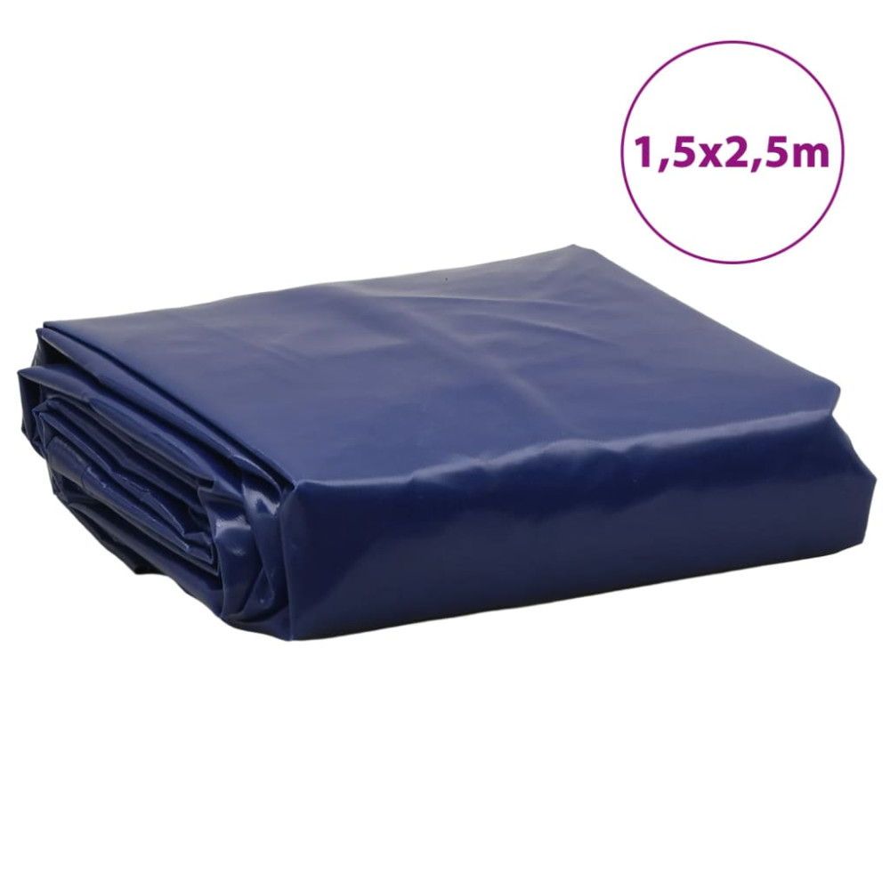Produktbild för Presenning blå 1,5x2,5 m 650 g/m²