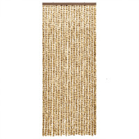 Produktbild för Insektsgardin beige och brun 100x230 cm chenille