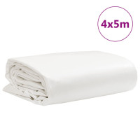 Produktbild för Presenning vit 4x5 m 650 g/m²