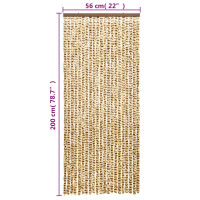 Produktbild för Insektsgardin beige och brun 56x200 cm chenille