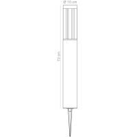 Produktbild för Helix Pollare 73cm 560lm 3000K 8W Antracit