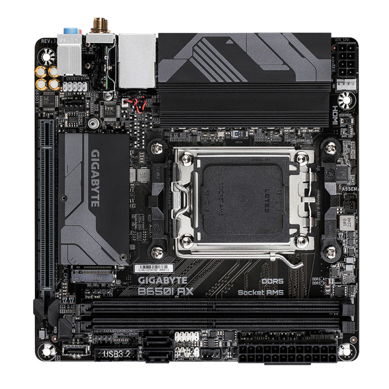 Produktbild för Gigabyte B650I AX moderkort AMD B650 AM5-sockel Mini-ITX