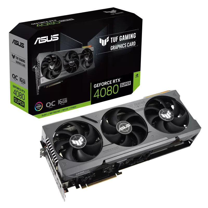 Produktbild för ASUS TUF Gaming TUF-RTX4080S-O16G-GAMING NVIDIA GeForce RTX 4080 SUPER 16 GB GDDR6X