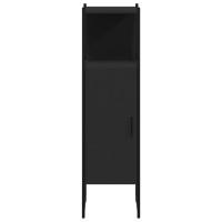 Miniatyr av produktbild för Badrumsskåp svart 33x33x120,5 cm konstruerat trä