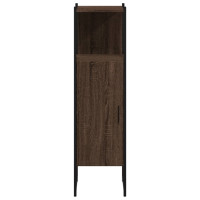 Produktbild för Badrumsskåp brun ek 33x33x120,5 cm konstruerat trä