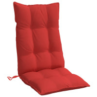 Produktbild för Stolsdynor för stolar med hög rygg 4 st röd oxfordtyg