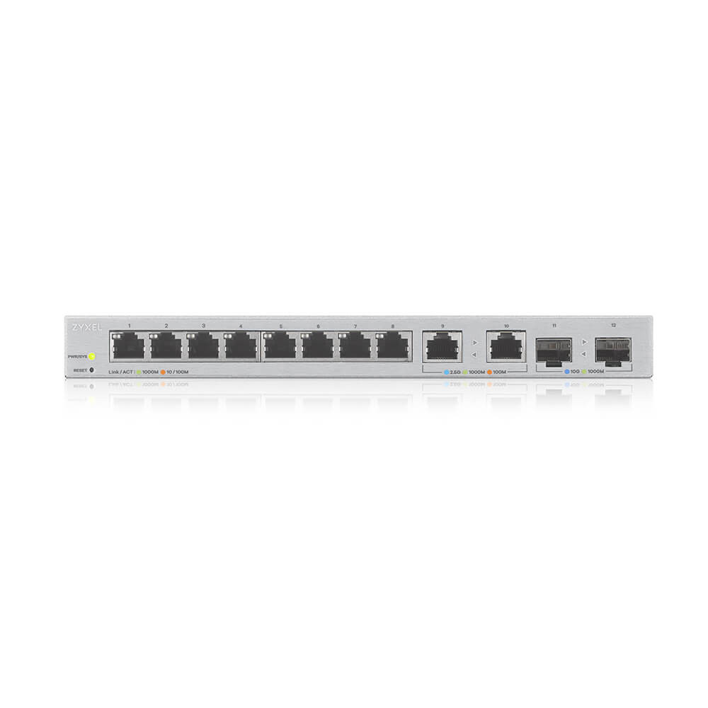 Produktbild för Zyxel XGS1210-12-ZZ0102F nätverksswitchar hanterad Gigabit Ethernet (10/100/1000) Grå