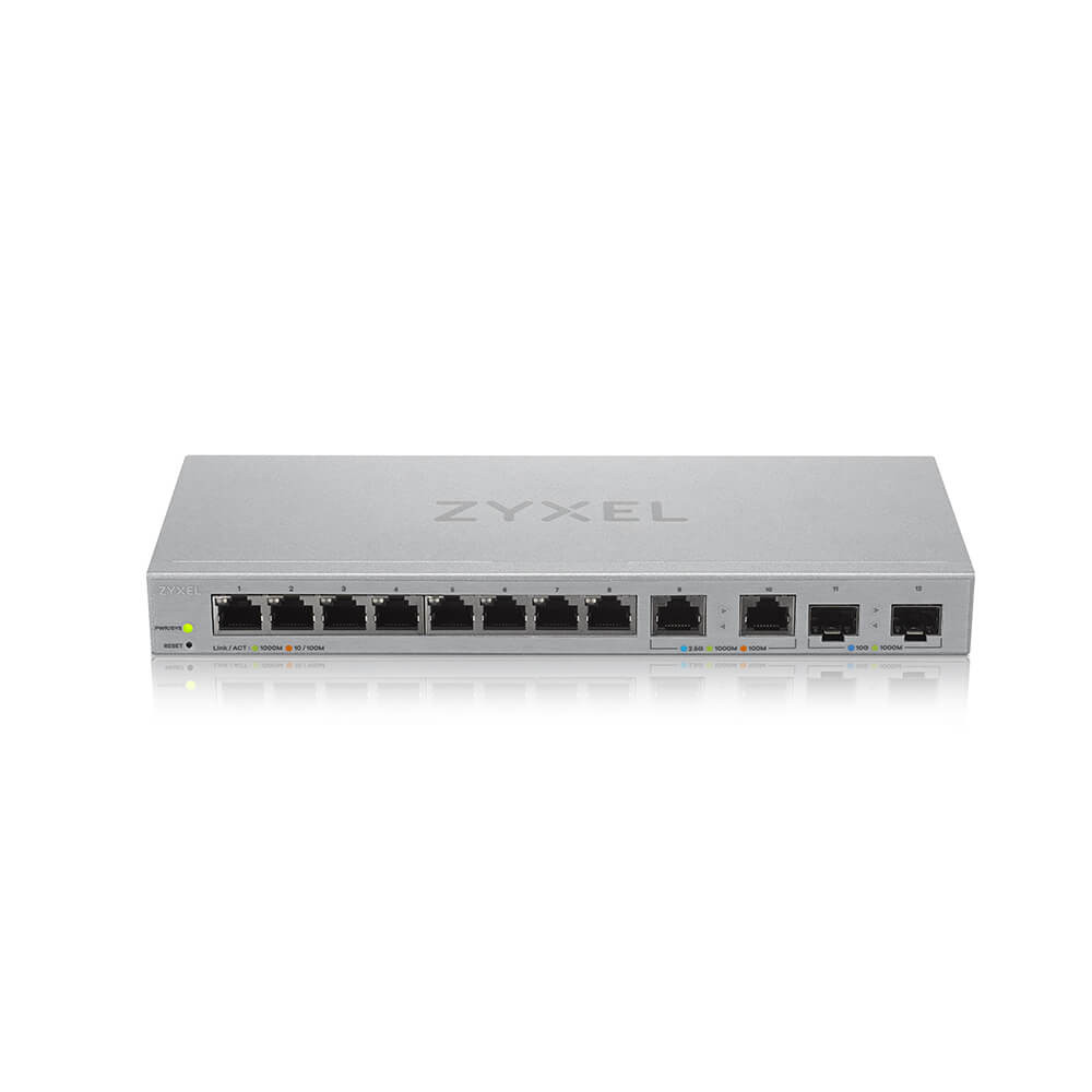 Produktbild för Zyxel XGS1210-12-ZZ0102F nätverksswitchar hanterad Gigabit Ethernet (10/100/1000) Grå