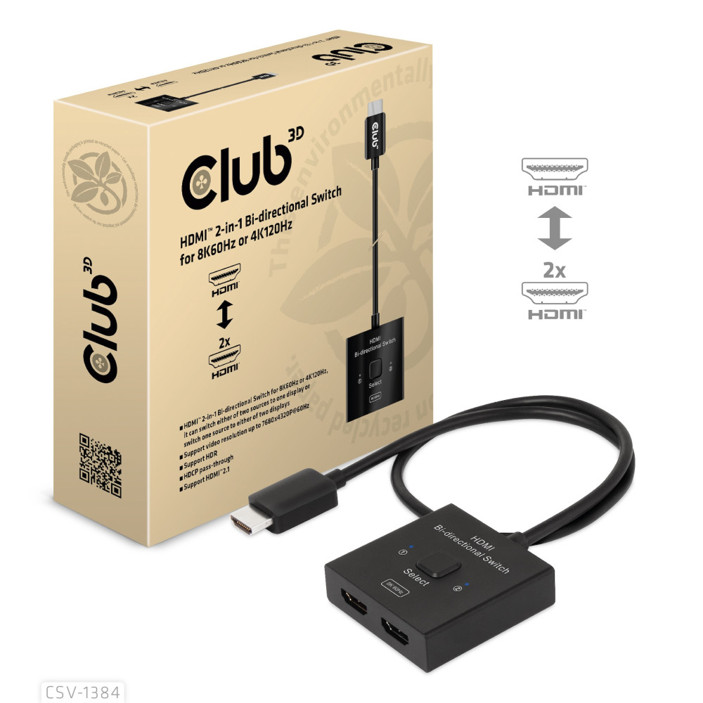 Produktbild för CLUB3D CSV-1384 KVM-switchar