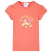 Produktbild för T-shirt för barn korallröd 140