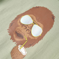 Produktbild för T-shirt med korta ärmar för barn ljus khaki 116