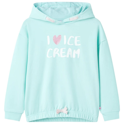 vidaXL Barnhoodie ljus aqua 104