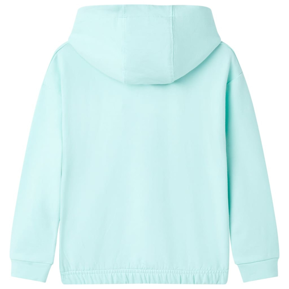 Produktbild för Barnhoodie ljus aqua 104