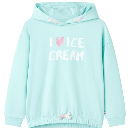 vidaXL Barnhoodie ljus aqua 128