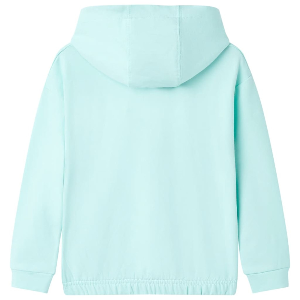 Produktbild för Barnhoodie ljus aqua 128