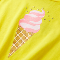 Produktbild för T-shirt för barn gul 104