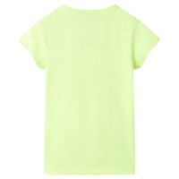Produktbild för T-shirt för barn fluorgul 116