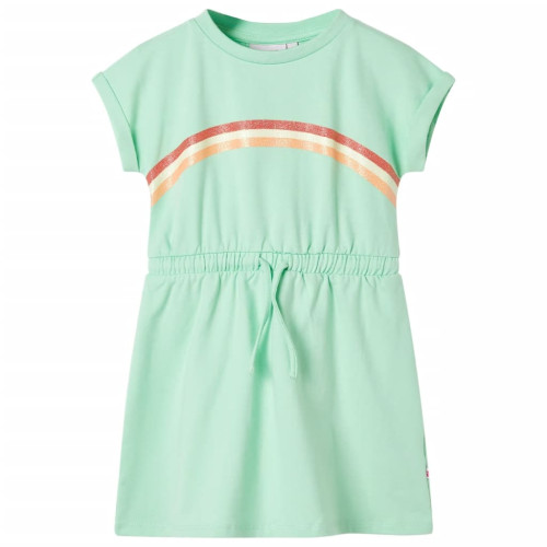 vidaXL Barnklänning med dragsko klargrön 104