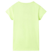 Produktbild för T-shirt för barn fluorgul 140