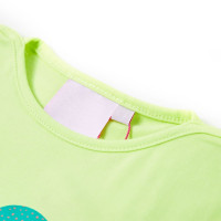 Produktbild för T-shirt för barn fluorgul 140