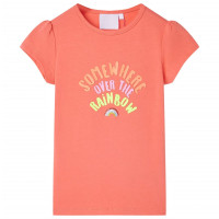 Produktbild för T-shirt för barn korallröd 128