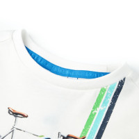 Produktbild för T-shirt med korta ärmar för barn ecru 140