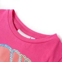 Produktbild för T-shirt för barn mörk rosa 116