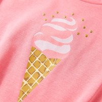 Produktbild för T-shirt för barn klar puderrosa 128