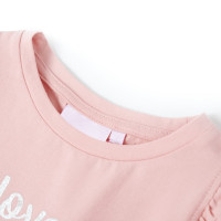 Produktbild för T-shirt med volangärmar för barn ljusrosa 116