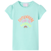 Produktbild för T-shirt för barn aquablå 140