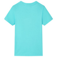 Produktbild för T-shirt med korta ärmar för barn aqua 104