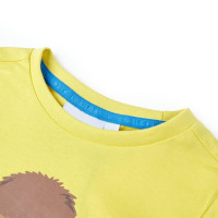 Produktbild för T-shirt med korta ärmar för barn gul 128