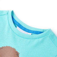 Produktbild för T-shirt med korta ärmar för barn aqua 128