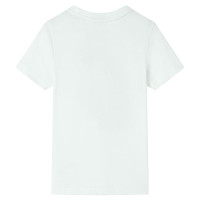 Produktbild för T-shirt med korta ärmar för barn ecru 116
