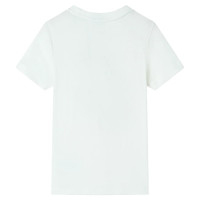 Produktbild för T-shirt med korta ärmar för barn ecru 92