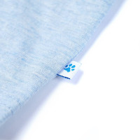 Produktbild för T-shirt för barn mjuk blå melerad 92