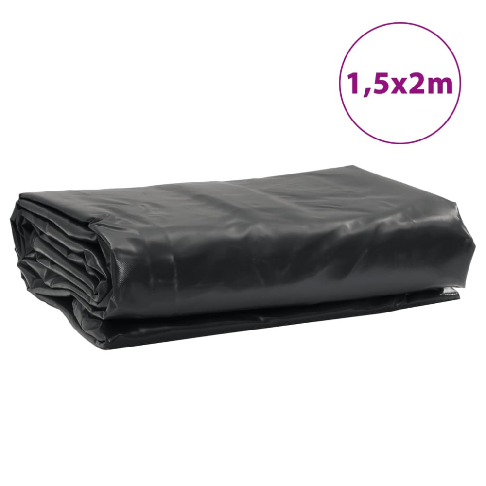 Produktbild för Presenning antracit 1,5x2 m 650 g/m²