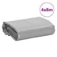 Produktbild för Presenning grå 4x8 m 650 g/m²