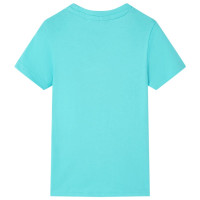 Produktbild för T-shirt med korta ärmar för barn aqua 116