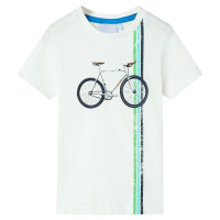 Produktbild för T-shirt med korta ärmar för barn ecru 104