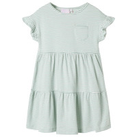 Produktbild för Barnklänning med volanger mintgrön 104