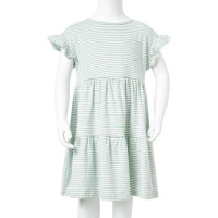 Produktbild för Barnklänning med volanger mintgrön 104