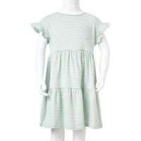 Produktbild för Barnklänning med volanger mintgrön 128