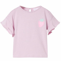 Produktbild för T-shirt med volangärmar för barn lila 140