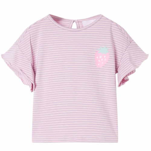 vidaXL T-shirt med volangärmar för barn lila 140