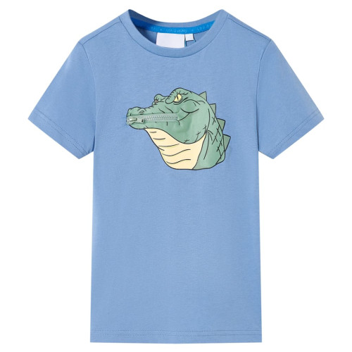 vidaXL T-shirt för barn mellanblå 104